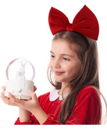 Bow Hairband Cute Girl Red Big Bow Hairband Handmade Fabric bow Hairband Used For Valentine's Day Birthday Party Hair accessories Ladies Role-Playing Headband - Buy Online on GoSupps.com