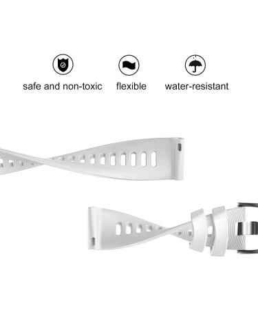 ISABAKE Watch Band for Garmin Forerunner 245 / 245 Music/ Forerunner 645 / 645 Music Compatible with Garmin Vivoactive 3 /Venu Sq/Vivomove HR 20mm Soft Silicone Replacement Wristbands (white) - Buy Online on GoSupps.com