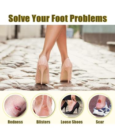 Pale Apricot Heel Grips Liners for Loose Shoes - Prevent Heel Blister & Slip - Buy Online on GoSupps.com