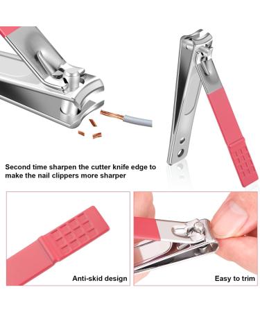 Professional 10pcs Manicure Set - Stainless Steel Nail Clippers & Pedicure Tools in Sakura Pink - Ideal for Travel - Buy Online on GoSupps.com