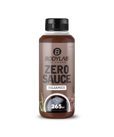 BODYLAB24 Zero Sauce Balsamico 265ml low in calories only 3-9 kcal each 15g portion fat and sugar-reduced perfect for refining dishes as a sauce or dressing ideal for every diet balsamic 265 ml (1 Pack)