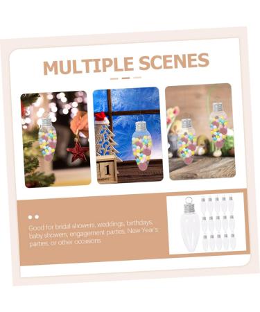 Cabilock 24pcs Small Light Bulb Candy Bottle Christmas Light Bulbs Christmas Ornament Candy Case Banquet - Buy Online on GoSupps.com