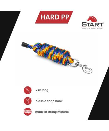 High-Quality 2m Connection Trick Rope for Horses & Ponies with Classic Carabiner Hook - Available in Royal Blue Yellow Red - Buy Online on GoSupps.com