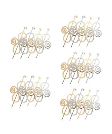 Beavorty 20 Sets Hairpin metal hair clips for women womens hair accessories hair barrettes for women girls hair accessories hair barrette with stick bun clips Miss vintage Chopsticks alloy