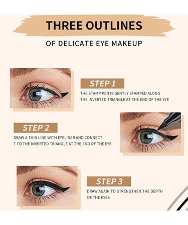 Go Ho Black Liquid Eyeliner Stamp for Cat Eyes - Waterproof, Long-lasting, Smudge-proof Wingliner - 1 PC - Buy Online on GoSupps.com