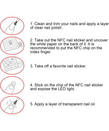 NFC Nail Art Tips Lighting NFC Nail Sticker for Mobile Phone for Girls - Buy Online on GoSupps.com