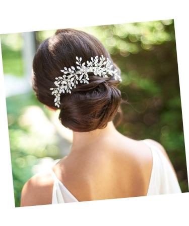 Didiseaon Tiara Rhinestone Barrettes Bridal Hair Comb Pearl Wedding Headwear Pearl Rhinestone Hair Comb Wedding Headpiece Bride Insert Comb Headgear Hair Accessories Crystal - Buy Online on GoSupps.com