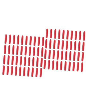 Beatifufu tweezers 240 Pointed cleaning sleeve tweezers for silicone cap anti-eyelash cover tweezers Auxiliary eyelash transplantation without cap stainless steel-echbogen 1.8x0.2cmx2pcs redx2st