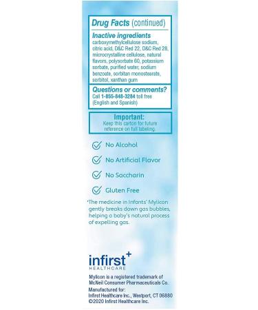 Mylicon Infant Gas Relief Drops Original Formula - 1 oz (2 Pack) | Fast Gas Relief for Babies - Buy Online on GoSupps.com