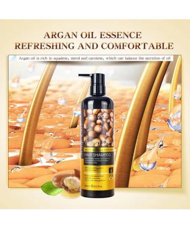 Argan Oil Shampoo - Natural Dandruff Solution Moisturizing Scalp & Hair Nourishment - Buy Online on GoSupps.com