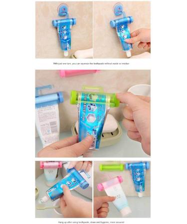Toothpaste Squeezer Dispenser Tooth Paste Holder Plastic Rolling Tube Toothpaste Squeezer Toothpaste Seat Holder Stand Rotate Toothpaste Dispenser for Bathroom - Buy Online on GoSupps.com