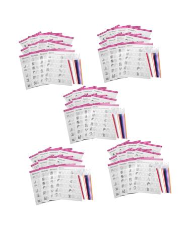 Beavorty 5 Sets Manicure Exercise Book Nail Practice Book Manicure Practice Liner Pens Nail Supplies Kit Nail Art Liner Brushes Nail Art Kit Nail Art Practice Manicure Tool Line Pen Paper