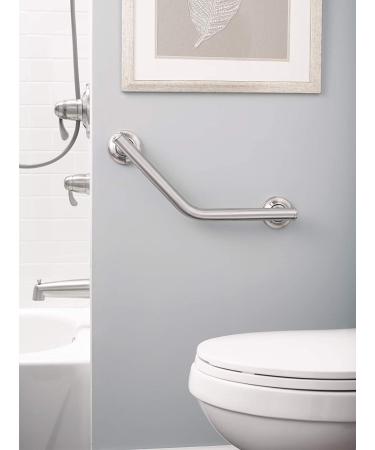 Moen Home Care 16-Inch Angled Grab Bar - Brushed Nickel - Buy Online on GoSupps.com