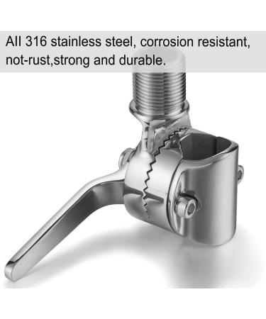 ZOMCHAIN Marine VHF Ratchet Mount - 316 Stainless Steel Adjustable Base for Boat Antennas - Buy Online on GoSupps.com