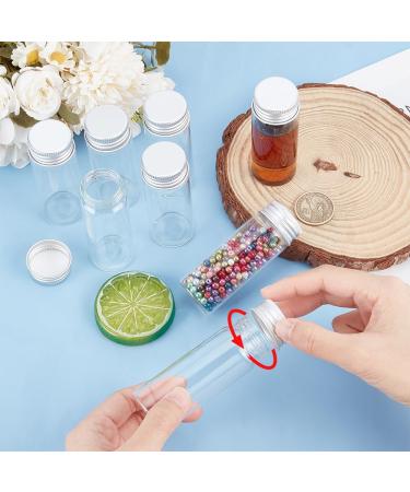 Benecreate 20-Pack 40ml Sealed Glass Bottles with Aluminum Screw Cap - Clear Empty Vials for Samples Weddings & Decoration - Buy Online on GoSupps.com
