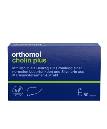 Orthomol Cholin Plus - to maintain a normal liver function - with ailymarin made of distula thistle extract - capsules 30 hours of daily portions
