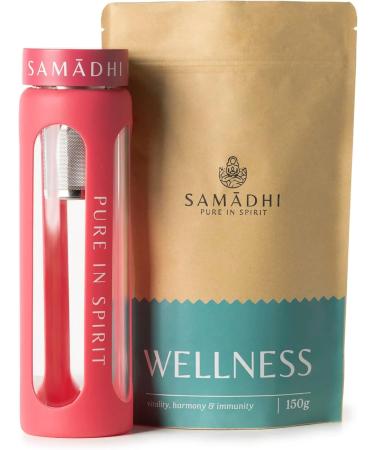 Samadhi Samadhi Bottle with infuser and wellness tea from Portugal 550ml - Gourmet with Ayurvedic ingredients for harmony and balance