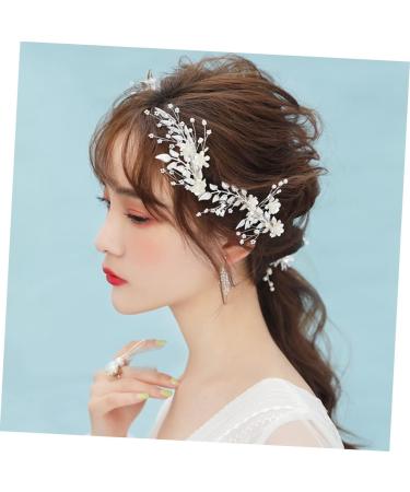 2 Set hairpin trim bridal hair accessories bridesmaid hair clips hair barrettes for women hair accessories for women wedding Beads bridal hair clips manual Miss Hair piece - Buy Online on GoSupps.com