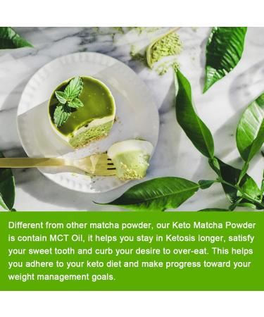 Keto Matcha Slim Tea Powder with MCT Oil - Vegan Weight Loss & Energy Boost - 3.2 oz - Buy Online on GoSupps.com