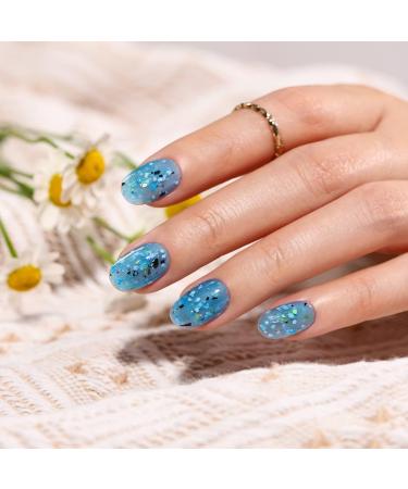 BLUESKY Gel Nail Polish Flower Gel Bluebell Breeze BFL05 Blue Jelly Long Lasting Chip Resistant (Requires Drying Under UV or LED Lamp) - Buy Online on GoSupps.com