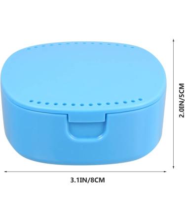 Exceart Dental Prosthesis Storage Box - Blue Can Braces with Mirror & Sieve | International Shipping - Buy Online on GoSupps.com