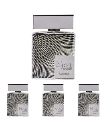 Lattafa Perfumes Suqraat for Men Eau de Parfum Spray 3.4 Ounce (Pack of 4) 3.4 Fl Oz (Pack of 4)
