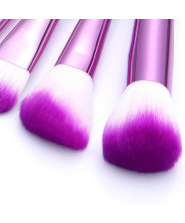 10 Pieces Crystal Glitter Makeup Brushes Premium Synthetic Fiber Makeup Brush for Foundation Powder Concealers Blush and Eyeshadow (Purple) - Buy Online on GoSupps.com