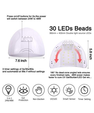 86PCS Professional Nail Drill Set with UV LED Lamp | Acrylic Manicure Kit with Nail Art Tools and Brushes - Buy Online on GoSupps.com