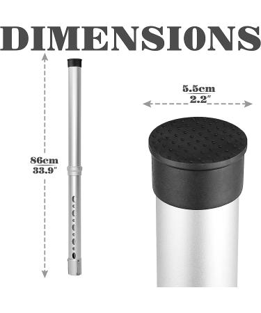 Mayqmay 33.9 Inch Aluminium Golf Ball Retriever - Durable & Detachable Picker for Water and Bushes - Silver - Buy Online on GoSupps.com