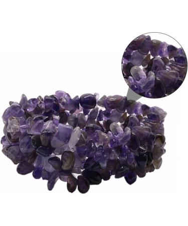 TEHAUX Womens Bracelet 2pcs Chunky Chakra Bracelet Irregular Bracelet Crystal Beads Layer Crystal Bracelet Layer Gemstone Crystals Bracelet Women Gemstone Bracelet To Heal Purple Rope - Buy Online on GoSupps.com