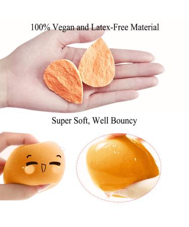 BAIMEI Makeup Sponges & Kabuki Brush Set - Latex-Free Dual Use Beauty Blender for Flawless Powder & Liquid Foundation Application - Buy Online on GoSupps.com
