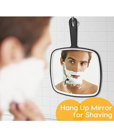 HEYISSU Extra Large Hand Mirror with Handle - 9 W x 12.4 L - Perfect for Shower and Shaving - Buy Online on GoSupps.com