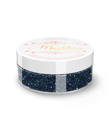 MARBLERS Cosmetic Grade Fine Twinkle Glitter Navy 0.18oz (5g) | Non-Toxic | Vegan | Cruelty-Free | Eyeshadow Nail Polish Nail Art | Festival Rave & Party Makeup | Body & Face Fine Glitter 5g Blue Navy