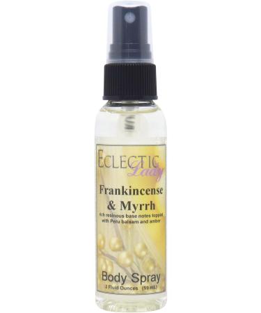 Frankincense And Myrrh Body Spray 2 ounces Body Mist for Women with Clean Light & Gentle Fragrance Long Lasting Perfume with Comforting Scent for Men & Women Cologne with Soft Subtle Aroma For Regular Strength 2 Fluid Ounces