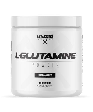 Axe & Sledge Basics Glutamine | 5g Pure L-Glutamine Per Serving Unflavored 40 Servings | No Fillers Sweeteners or Artificial Substances Supports Muscle Recovery & Performance