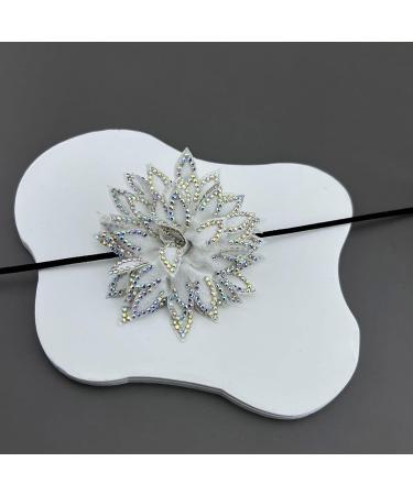 Buy Southjieling Vintage Flower Necklace | Unique Stylish Diamond Jewelry | Silver Fabric Necklace for Daily Use - Buy Online on GoSupps.com