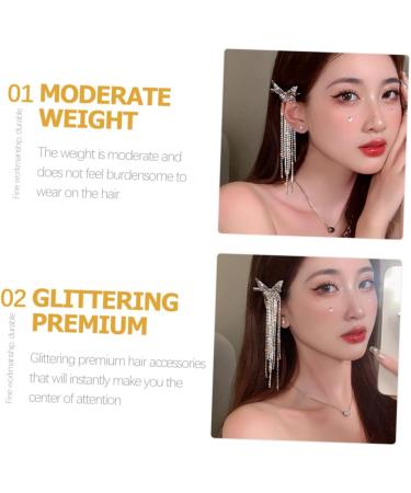 MAGICLULU Butterfly Tassel Hair Clip Rhinestone Tassel Headdress Butterflies Tassel Hair Clip Rhinestone Hair Decorations Rhinestone Butterflies Hairpins Women Rhinestone Headdress - Buy Online on GoSupps.com
