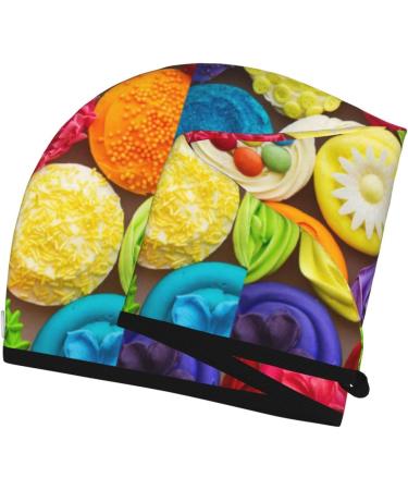 Buy Brightly Colored Cupcake Hair Towel Wrap | Quick Drying Turban with Button | Perfect for Effortless Hair Drying | International Shipping - Buy Online on GoSupps.com