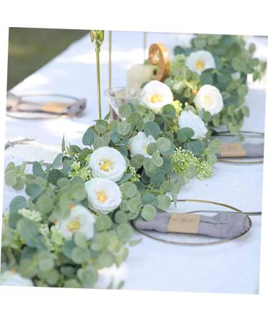 Zerodeko 3pcs Artificial Rattan Peony Garland Summer Front Door Wreath Arch Decor Fake Eucalyptus Garland Artificial Flower Eucalyptus Garland White Greenery Money Leaf Hanging Silk Flower Greenx3pcs 200X3.5CMx3pcs - Buy Online on GoSupps.com