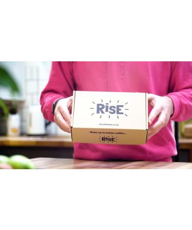 RISE Coffee Box | 2 x 250g of Ethically Sourced 100% Arabica - Whole Bean | Medium Roast Coffee Beans | Coffee Gift - Buy Online on GoSupps.com