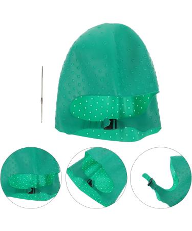 Bonnet de Teinture en Silicone Perfor Vert Moyen pour Surlignage Cheveux Professionnel Adapt Salon et Maison - Buy Online on GoSupps.com
