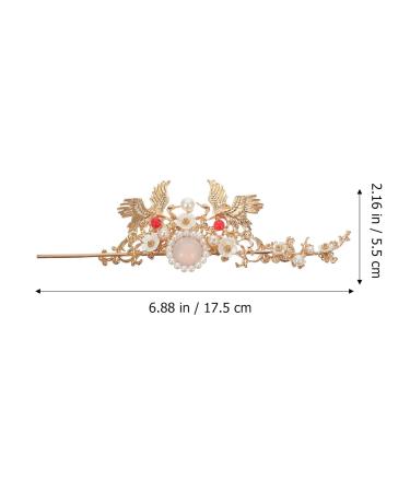 Soimiss Golden Hair Clip | Chinese Hairpin & Knot Stick | Bridal Phoenix Crown Hair Accessory - Shop Internationally! - Buy Online on GoSupps.com