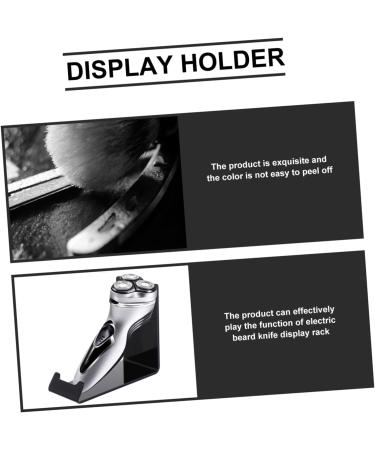 Minkissy Beard Knife Stand - Handmade Acrylic Razor Organizer for Men | Clear Shaving Stand | 11x8.5x4.5cm Black - International Shipping Available - Buy Online on GoSupps.com