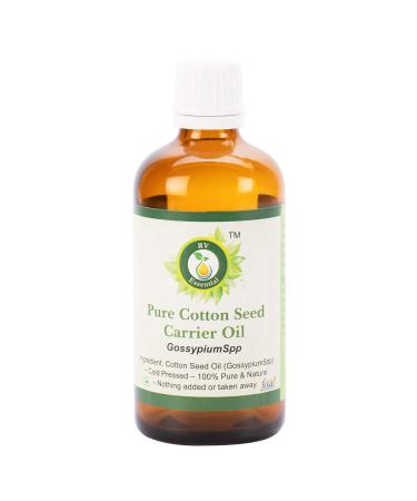 Cotton Seed Oil | Gossypium Spp | for Skin | for Cooking | Pure Cotton Seed Oil | 100% Pure Natural | Cold Pressed | 30ml | 1.01oz by R V Essential 1.01 Fl Oz (Pack of 1)