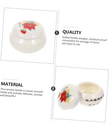PRETYZOOM 1pc Cosmetic Box Coffee Containers Tea Tin Container Candy Jars with Lids Cream Container Ceramic Cosmetic Jar Storage Holder Travel Ceramics Multipurpose Tea Pot White - Buy Online on GoSupps.com