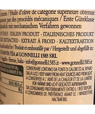  Gonnelli - Frantoio Santa T a Harvested Extra Virgin Olive Oil Green Olives 500 ml x 6 - Buy Online on GoSupps.com