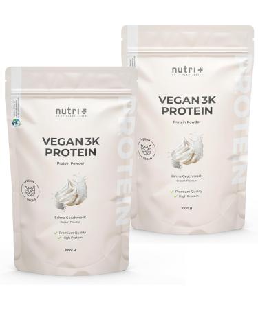  Nutri + Nutri+ Vegan Protein Powder 3K Protein Shake - Lactose-Free Vegan Protein Powder - Protein Complex Cr Flavor - Buy Online on GoSupps.com