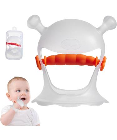 BAOK Hand Biting Rings for Babies | Anti-Drop Silicone Bite Ring Toys | Durable Dental Play Stuff | Safe Baby Gifts - Orange - Buy Online on GoSupps.com