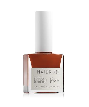 NAILKIND Brown Copper Nail Polish - Lava Love - Award Winning Nail Varnish - Vegan Nail Lacquer - Peta Certified Cruelty Free - Quick Drying Long Lasting - Chip Resistant Manicure - 8ml