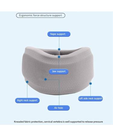 Foam Neck Brace with V Shaped Design Adjustable Neck Support Collar Ergonomic for Reduced Neck Pressure Home Office Traveling Foam Material - Buy Online on GoSupps.com